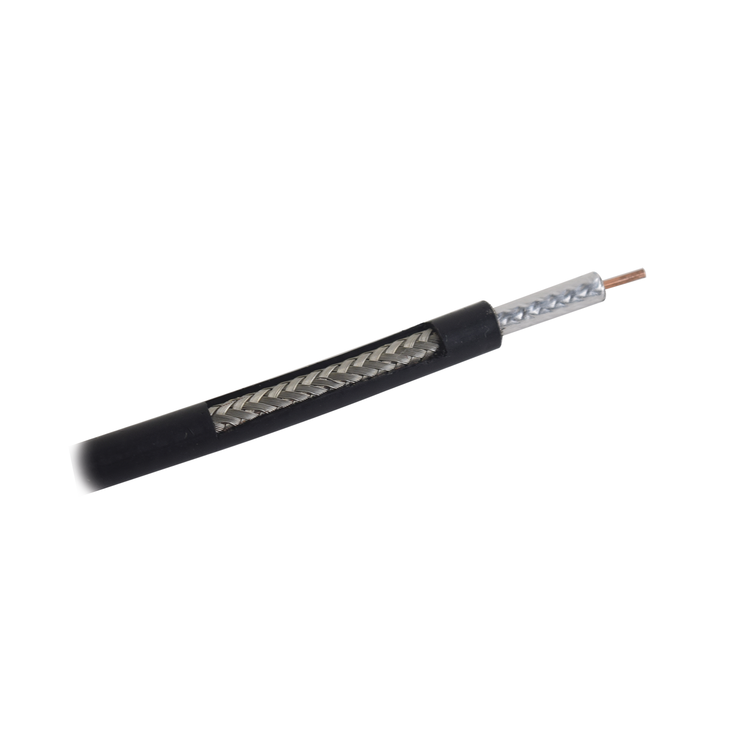 Carrete de 100m, Cable Coaxial RG-58 LMRLW-195, Baja Pérdida de 50 Ohms, Conductor de Cobre Sólido