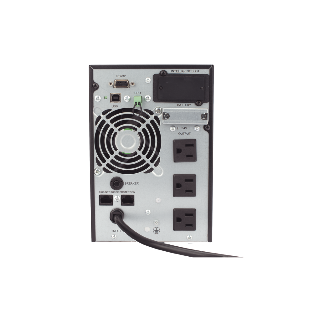UPS 1000VA/900W  Online Doble Conversión /Pantalla LCD / 3 tomas 5-15R / Regulación de Voltaje / Protección RJ45