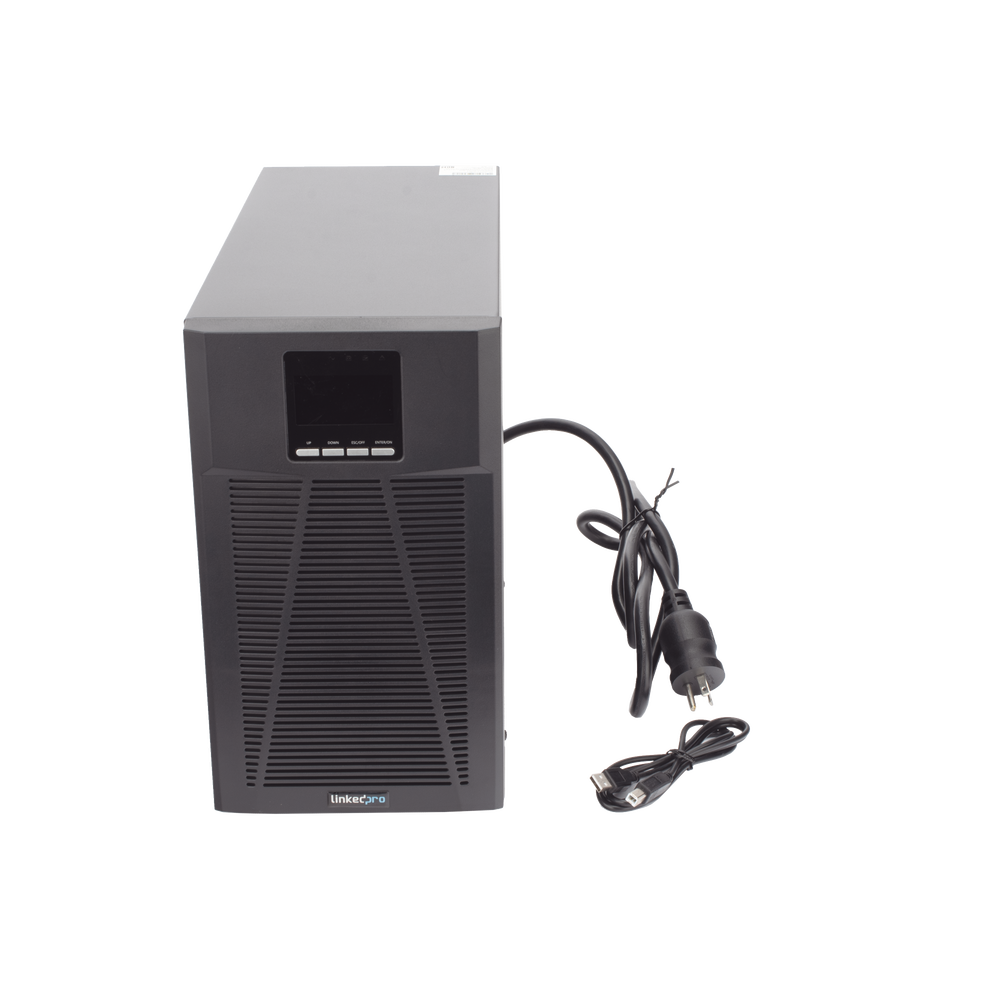 UPS 2000VA/1800W Online Doble Conversión /Pantalla LCD / 4 tomas 5-15R / Regulación de Voltaje / Protección RJ45