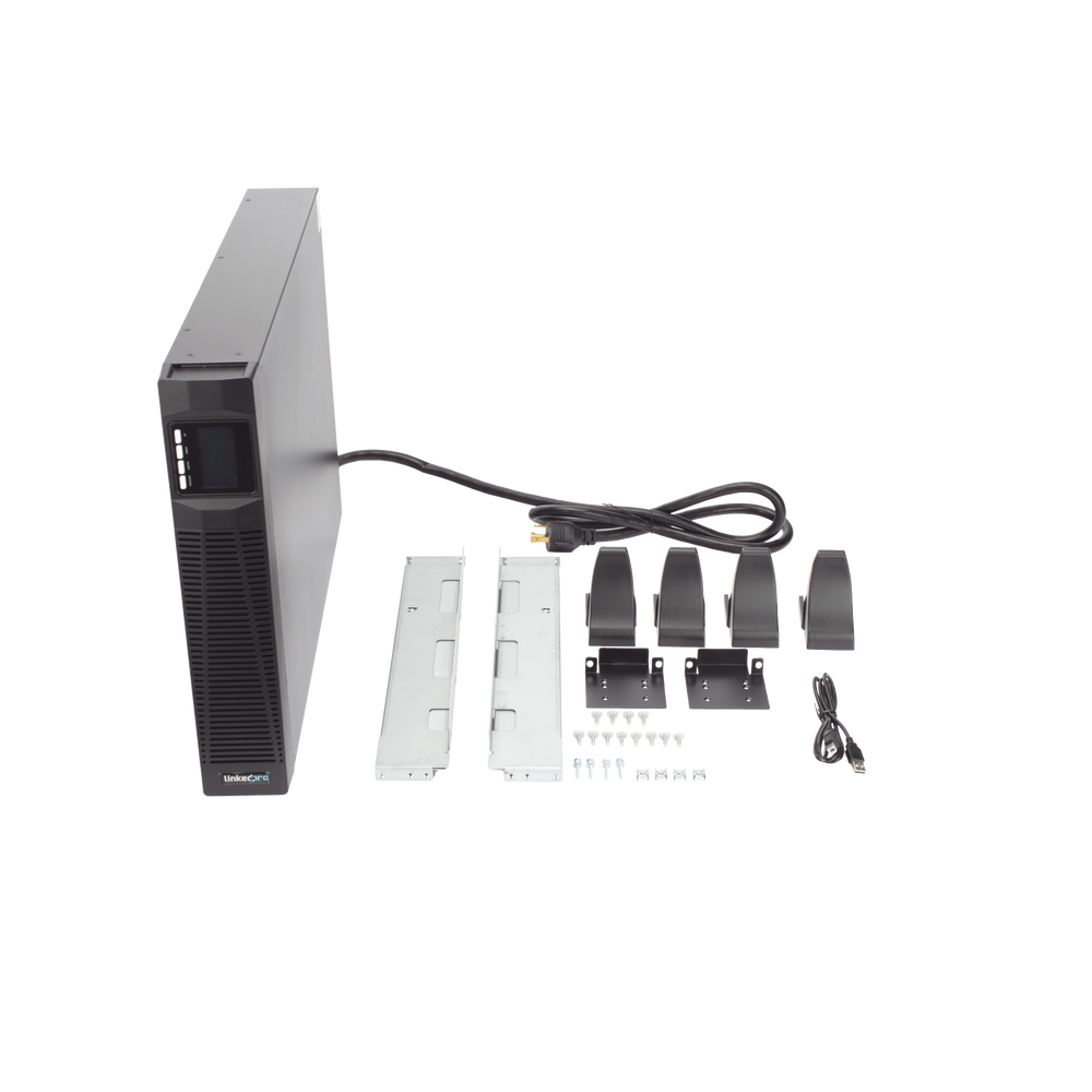 UPS de 3000VA/2700W / Topología On-Line Doble Conversión con Baterías Internas / Entrada y Salida de 120 Vca  / Pantalla LCD Configurable / Formato Rack o Torre / 8 Salidas