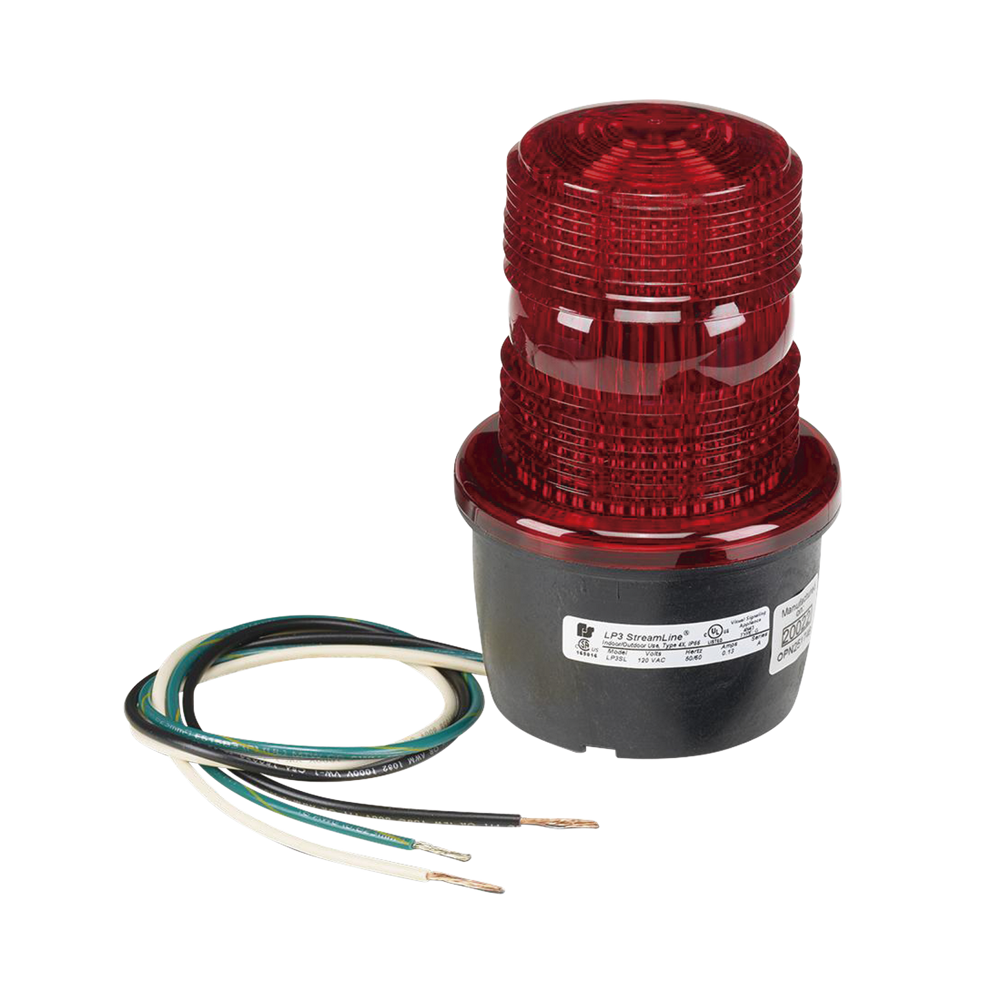 Luz de advertencia LED serie Streamline, 120 Vca, montaje tipo T, rojo