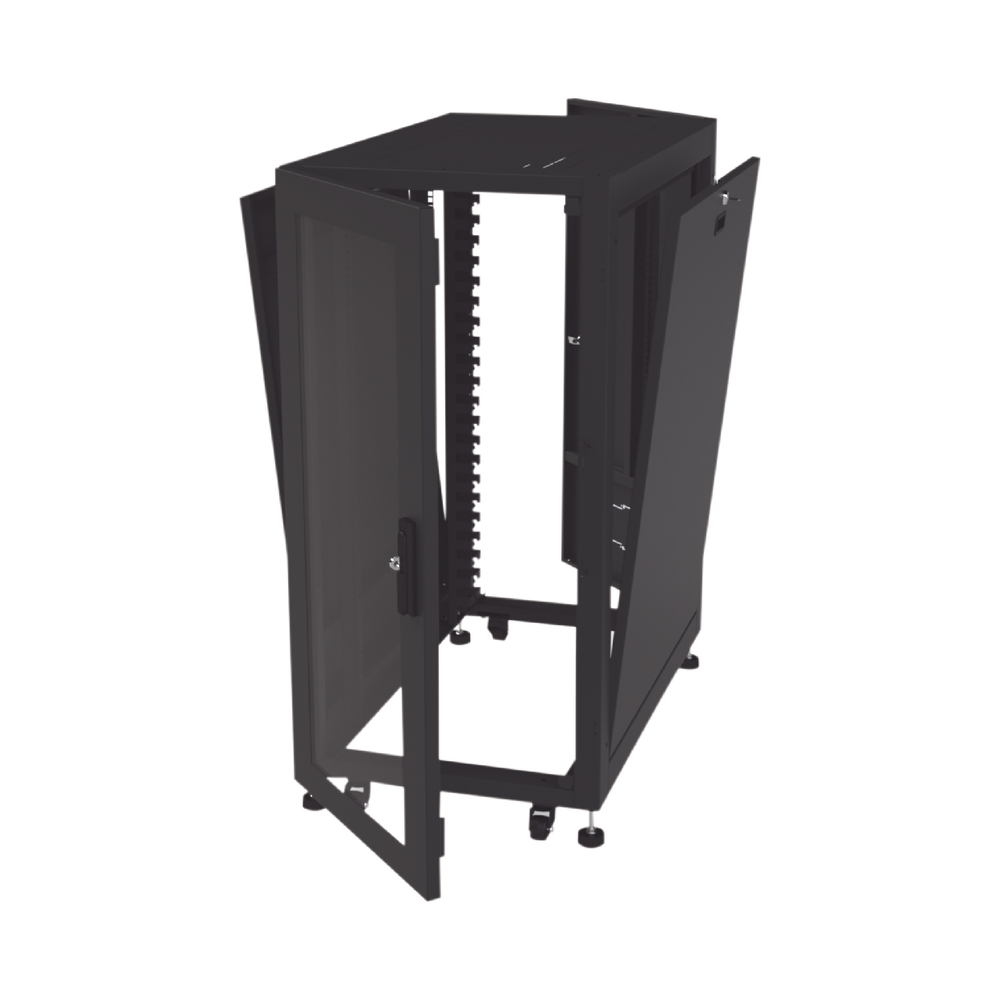 Gabinete Profesional para Telecomunicaciones de 24UR, 600 mm de Ancho x 1000 mm de Profundidad, Se envía el Gabinete Armado.