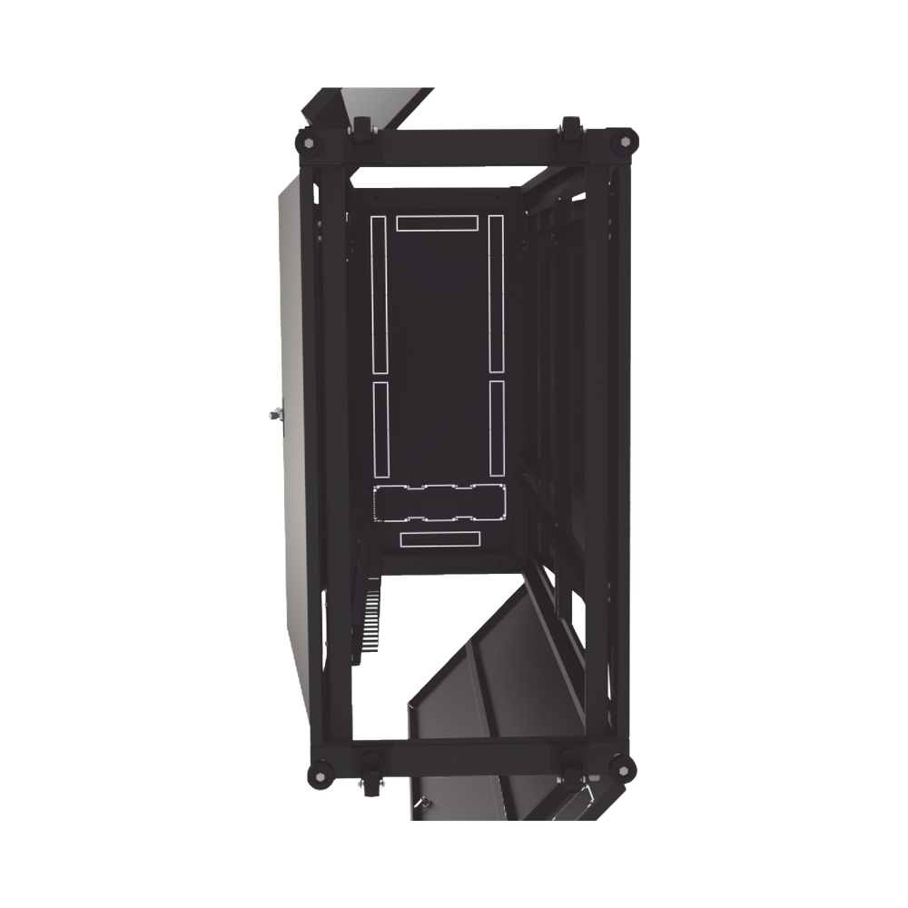 Gabinete Profesional para Telecomunicaciones de 45UR, 1200 mm Profundidad, Incluye 2 Organizadores Verticales de 45 Unidades de Rack, Se envía el Gabinete Armado.