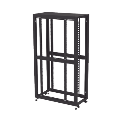 Gabinete Profesional para Telecomunicaciones de 45UR, 1200 mm Profundidad, Incluye 2 Organizadores Verticales de 45 Unidades de Rack, Se envía el Gabinete Armado.