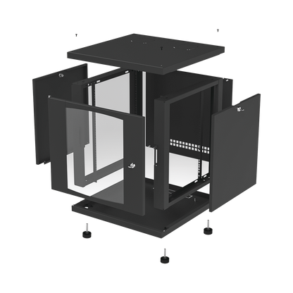 Gabinete Profesional para Telecomunicaciones de 12UR, 638 mm Profundidad.