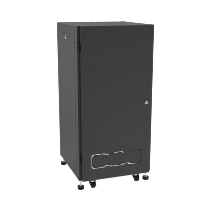 Gabinete Profesional para Telecomunicaciones de 19in, Instalación a Piso, 24UR, 600 mm Profundidad, Se envía el Gabinete Armado.
