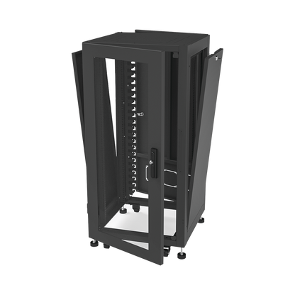 Gabinete Profesional para Telecomunicaciones de 19in, Instalación a Piso, 24UR, 600 mm Profundidad, Se envía el Gabinete Armado.