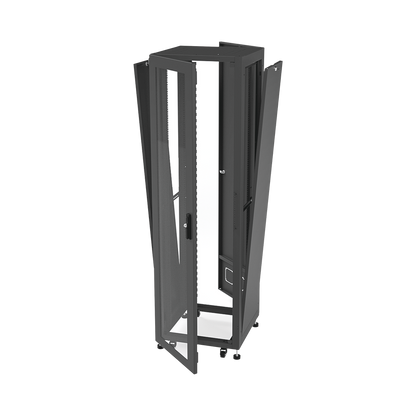 Gabinete para Telecomunicaciones Rack Estándar de 19", 42UR, 600 mm Ancho x 600 mm Profundidad. Fabricado en Acero, Se envía el Gabinete Armado.