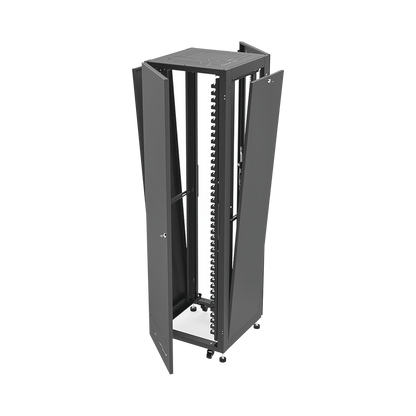 Gabinete para Telecomunicaciones Rack Estándar de 19", 42UR, 600 mm Ancho x 600 mm Profundidad. Fabricado en Acero, Se envía el Gabinete Armado.