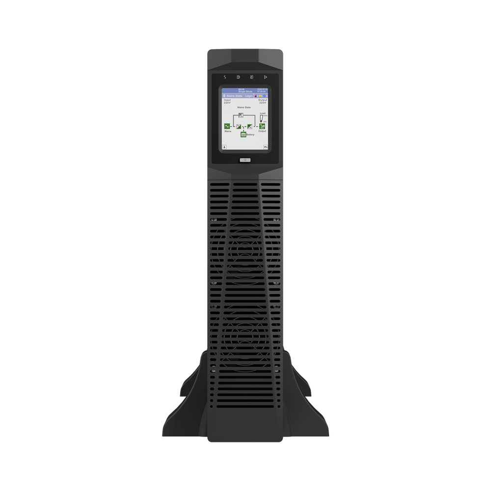 UPS Rack-Torre 6KVA / 5.4kW Entrada s 220VCA, Salida 220VCA (Fase Única), 2 Unidades Rack, Equipo de Largo Tiempo de Operación con Respaldo