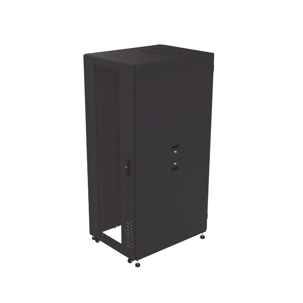 Gabinete para Telecomunicaciones Rack Estándar de 19", 42UR, 800 mm Ancho x 1000 mm Profundidad. Fabricado en Acero, Se envía el Gabinete Armado.