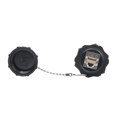 Acoplador Industrial RJ45-RJ45 Categoría 6 Blindado IP67 (Waterproof)