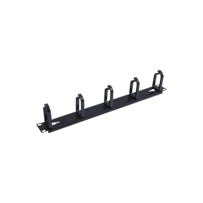 Organizador de Cables con 5 anillos, 1U, 19" Color negro