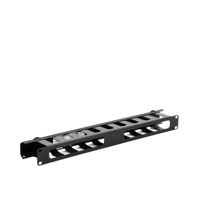 Organizador de Cables Horizontal de 1U para Rack de 19" con Cubierta Metálica