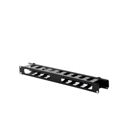 Organizador de Cables Horizontal de 1U para Rack de 19" con Cubierta Metálica