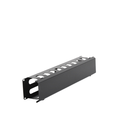 Organizador de Cables Horizontal de 2U para Rack de 19" con Cubierta Metálica