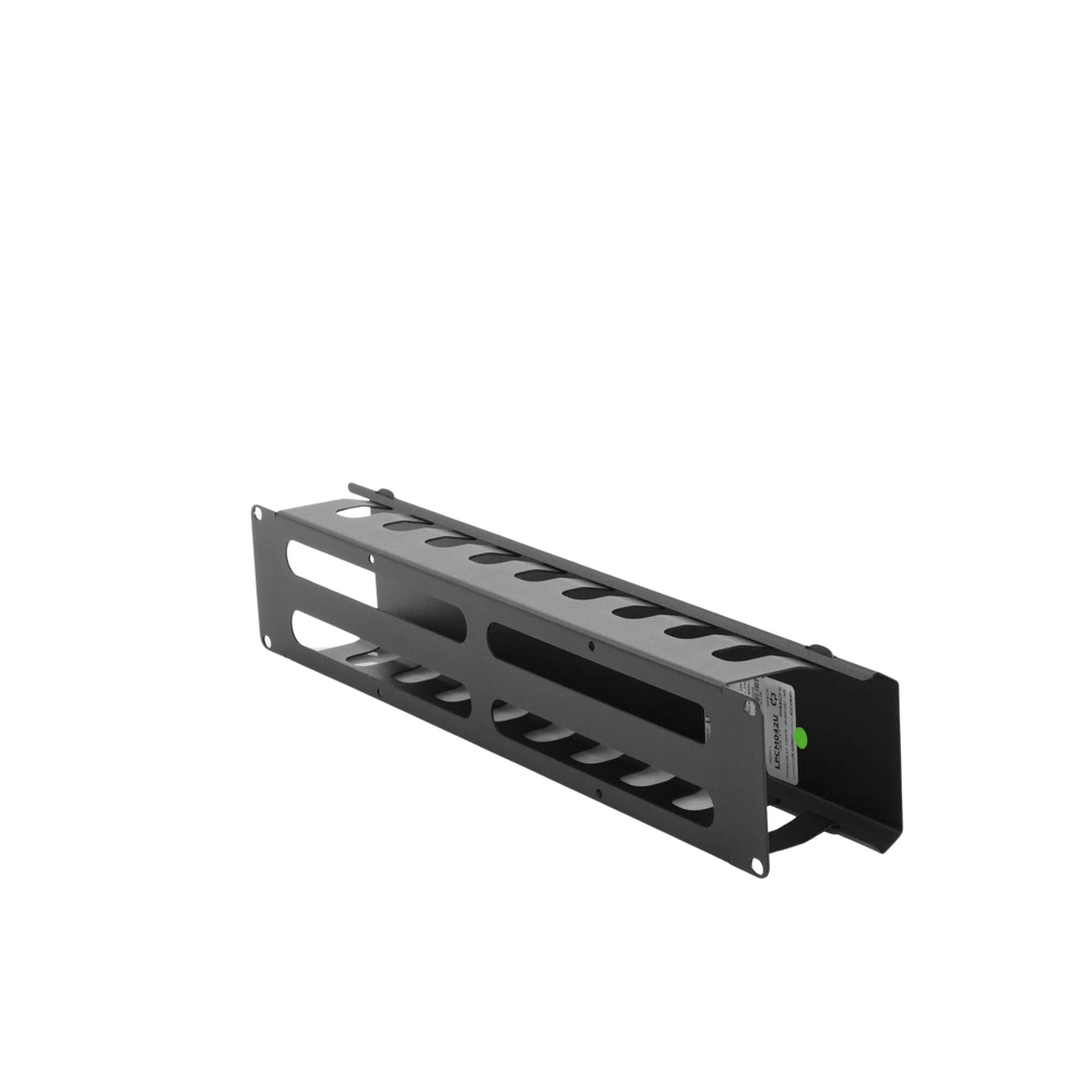 Organizador de Cables Horizontal de 2U para Rack de 19" con Cubierta Metálica