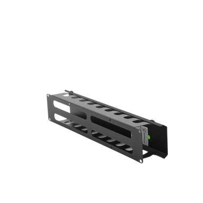 Organizador de Cables Horizontal de 2U para Rack de 19" con Cubierta Metálica