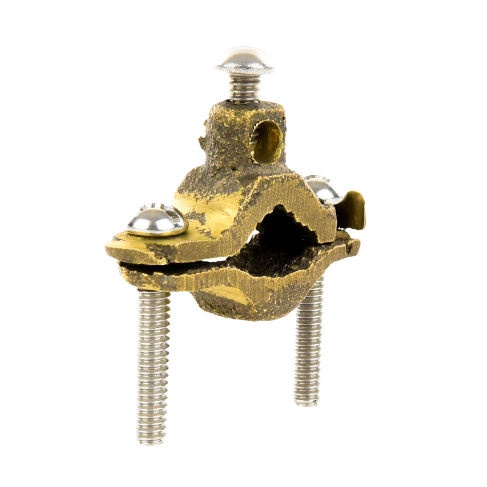Conector Tubo a Cable / Bronce 100% / Tubo hasta 1 1/4 in / Cable 4 AWG / Aterrizaje Torres TZ / Sin Soldadura