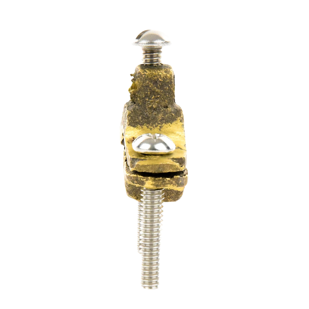 Conector Tubo a Cable / Bronce 100% / Tubo hasta 1 1/4 in / Cable 4 AWG / Aterrizaje Torres TZ / Sin Soldadura