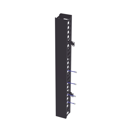 Kit Organizador Vertical de Cable Sencillo para Rack Abierto de 24 Unidades para EIQR3224 y EIRL5524DR.