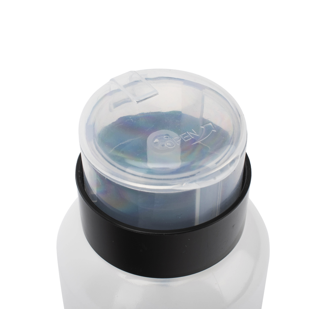 Botella Dispensadora de Alcohol, Capacidad 200 ml, Sistema de Bloqueo-Antiderrames, Ideal para Limpieza y Preparación de Fibra Óptica
