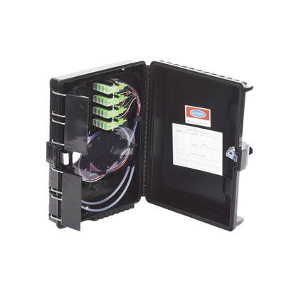 Cierre de Empalme para 24 Fusiones de Fibra Óptica, Interior/Exterior, con 16 Acopladores SC/APC y Splitter 1x16 SC/APC Incluido, IP65