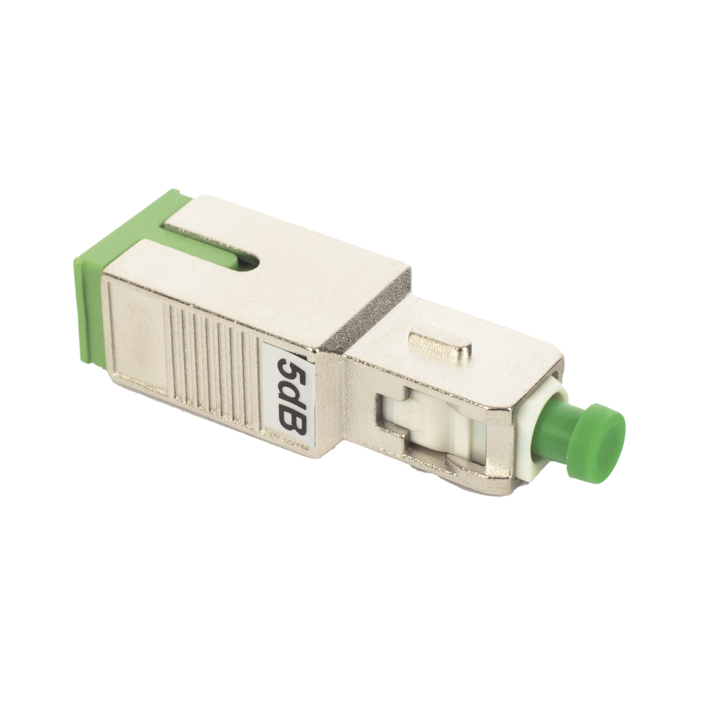 Atenuador Óptico Macho-Hembra con Conector SC/APC de 5 dB para Fibra Monomodo