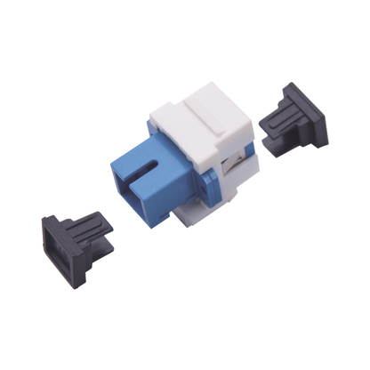 Acoplador Keystone de Fibra Óptica Monomodo SC/PC Simplex a SC/PC Simplex
