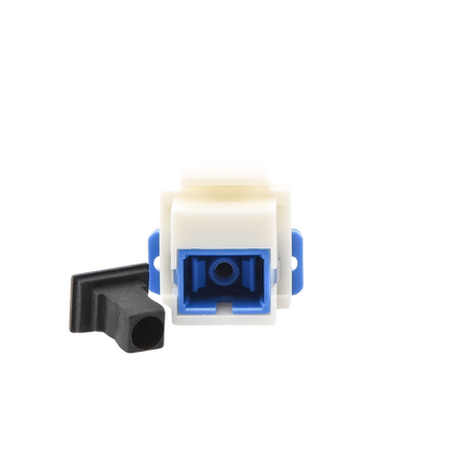 Acoplador Keystone de Fibra Óptica Monomodo SC/PC Simplex a SC/PC Simplex