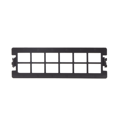Placa Acopladora Vacía para Distribuidor de Fibra Óptica LP-ODF-8024, Acepta 12 Acopladores SC Simplex o 12 Acopladores LC Duplex, Color Negro