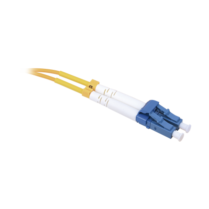 Jumper de Fibra Óptica Monomodo 9/125 LC/UPC-SC/APC, PVC, 2.0 mm, Dúplex, Amarillo, 3 Metros (9.84 Pies)