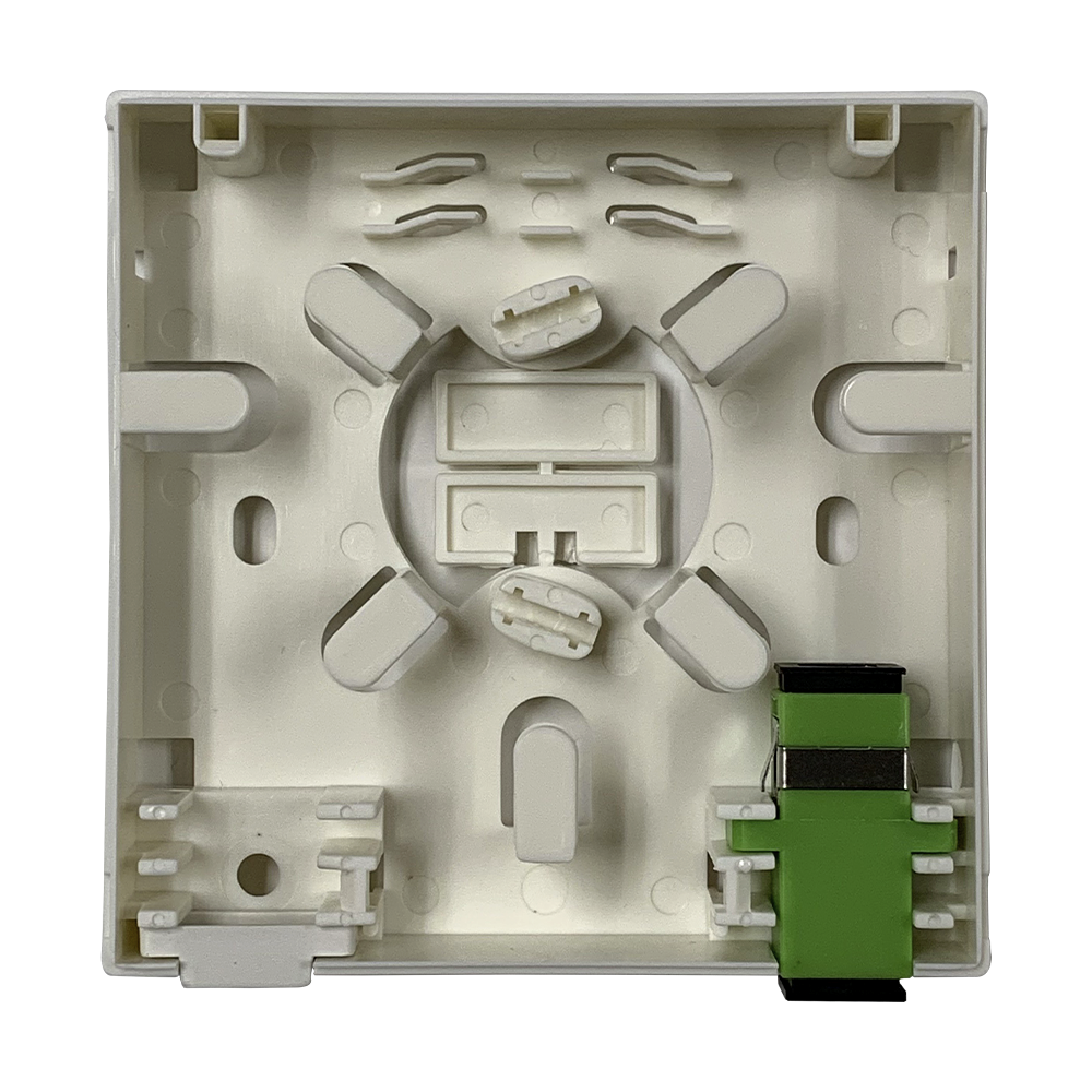 Caja Terminal de Fibra Óptica (Roseta) con un Acoplador SC/APC, Color Blanco