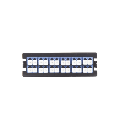 Placa Acopladora para Distribuidor de Fibra Óptica LP-ODF-8024, Incluye 12 Acopladores LC Duplex para Fibra Monomodo
