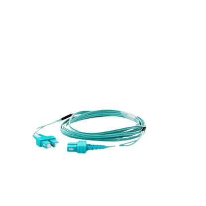 Jumper de Fibra Óptica Multimodo OM3 50/125 SC-SC OFNR (Riser), 2.0 mm, Dúplex, Aqua, 3 Metros (9.84 Pies)