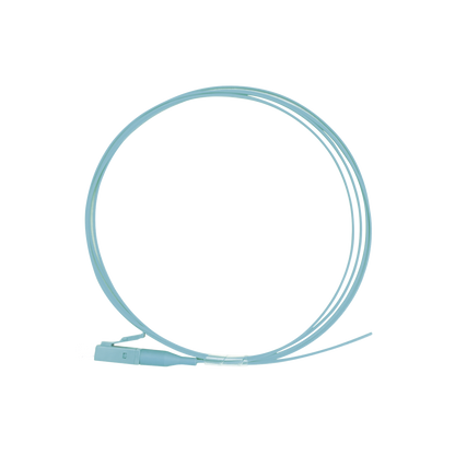 Pigtail de Fibra Óptica Simplex LC, PVC, OM4 50/125, Aqua, 1 Metro (3.28 Pies)