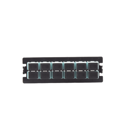 Placa Acopladora para Distribuidor de Fibra Óptica LP-ODF-8024, Incluye 12 Acopladores SC Simplex para Fibra Multimodo (12 Fibras)