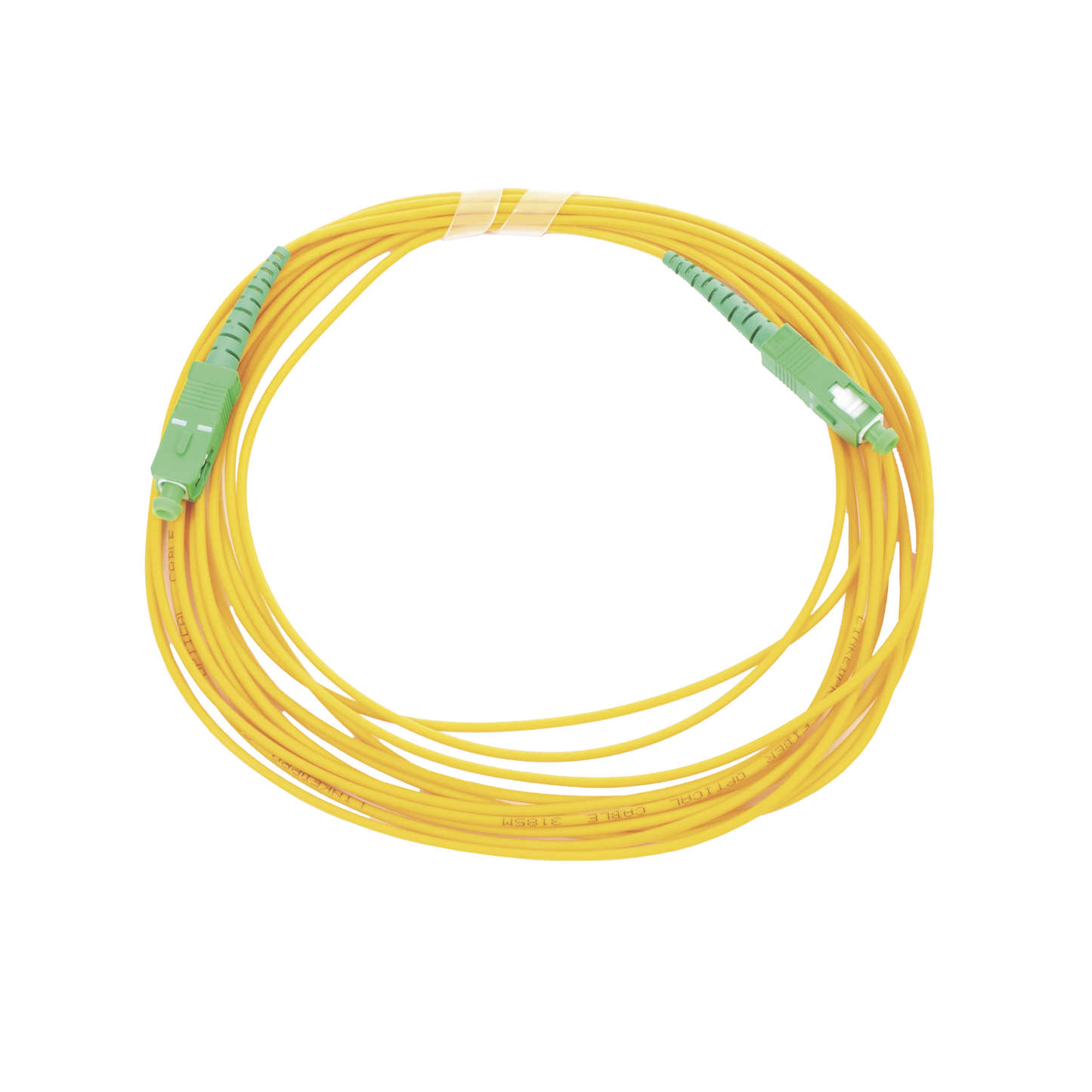 Jumper de Fibra Óptica Monomodo SC/APC - SC/APC Simplex, color amarillo, 5 metros