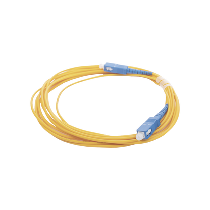 Jumper de Fibra Óptica Monomodo SC/UPC - SC/UPC Simplex, Color Amarillo, 5 Metros (16.40 Pies)
