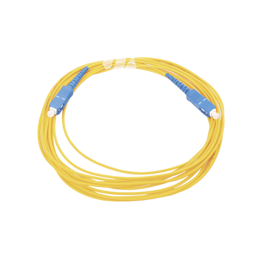 Jumper de Fibra Óptica Monomodo SC/UPC - SC/UPC Simplex, color amarillo, 5 metros