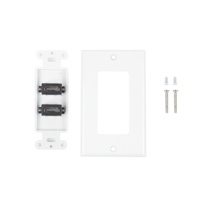 Placa de Pared de 2 Puertos HDMI Hembra a Hembra