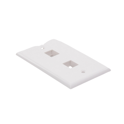 Placa de Pared de 2 Puertos, Keystone, Color Blanco