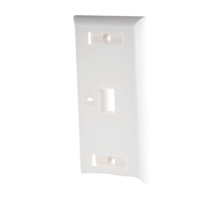 Placa de Pared de 1 Puerto, Keystone, con Espacio para Etiqueta, Color Blanco