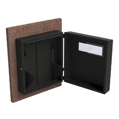 Gabinete de Pared con Rack Horizontal de 6 UR, con Ventanilla de Inspección, Se envía el Gabinete Armado.