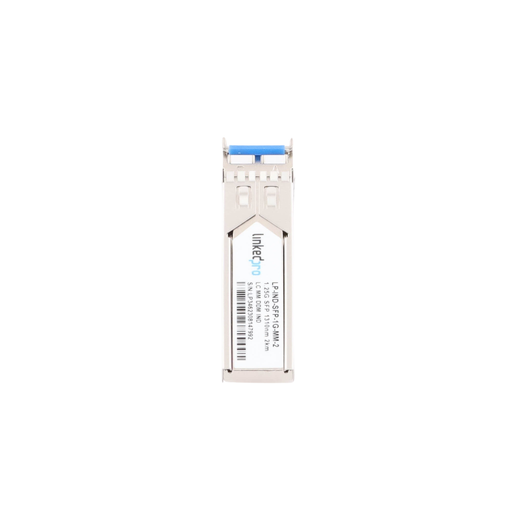 Transceptor Óptico Industrial SFP (Mini-Gbic) / Multimodo 1310 nm / 1.25 Gbps / 1000BASE-SX / Conectores LC/UPC Dúplex / DDM / Hasta 2 km