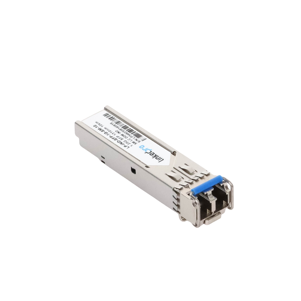Transceptor Óptico Industrial SFP (Mini-Gbic) / Monomodo 1310 nm / 1.25 Gbps / 1000BASE-LX / Conectores LC/UPC Dúplex / DDM / Hasta 10 km