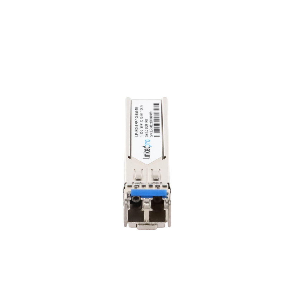 Transceptor Óptico Industrial SFP (Mini-Gbic) / Monomodo 1310 nm / 1.25 Gbps / 1000BASE-LX / Conectores LC/UPC Dúplex / DDM / Hasta 10 km