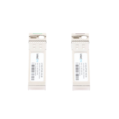 Transceptores Ópticos Industriales Bidireccionales SFP+ (Mini-Gbic) / Monomodo 1270 & 1330 nm / 10 Gbps / 10GBASE / Conector LC/UPC Simplex / DDM / Hasta 5 km / 2 Piezas
