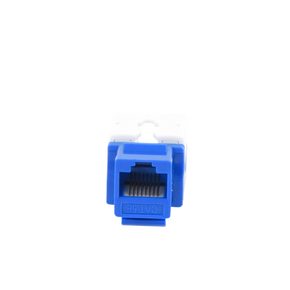 Módulo Jack Keystone Cat5e con Terminación 110 (Punchdown) para Faceplate - Color Azul