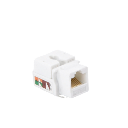 Módulo Jack Keystone Cat5e con Terminación 110 (Punchdown) para Faceplate - Color Blanco